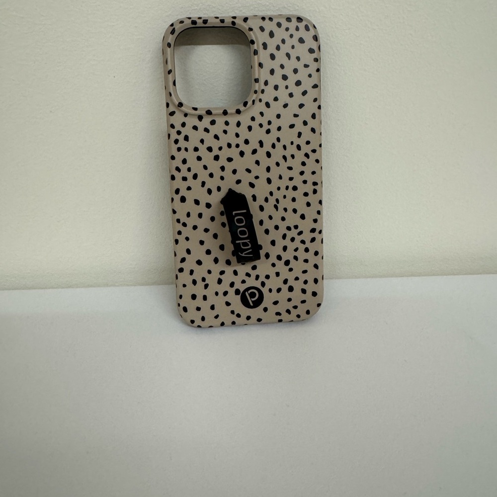 Loopy Case Spotted Black and Cream Phone Case